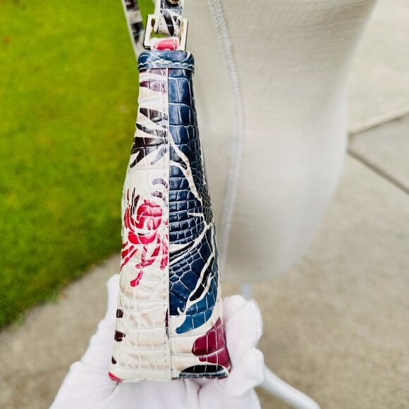 Brahmin Lorelei Extravaganza Melbourne Leather Shoulder Bag Croc Embossed NWT - Picture 5 of 16